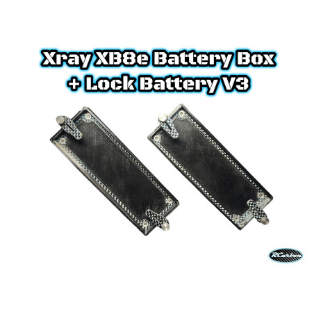 Xray XB8e Battery Box + Lock Battery V3 22/23/24